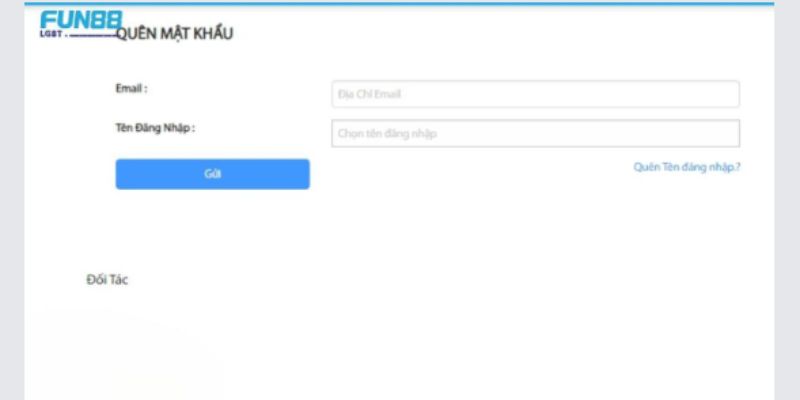Cách xử lý việc quên mật khẩu đăng nhập Fun88